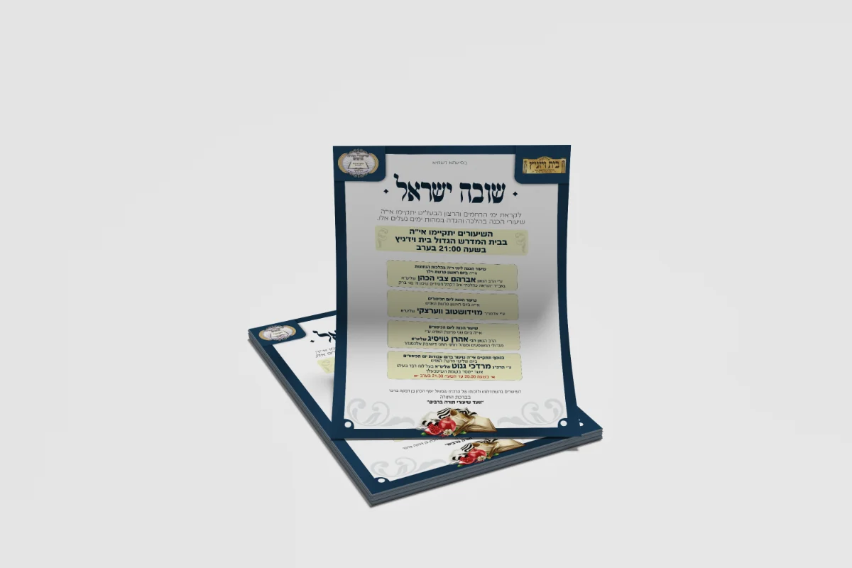שיעורי תורה ויזניץ